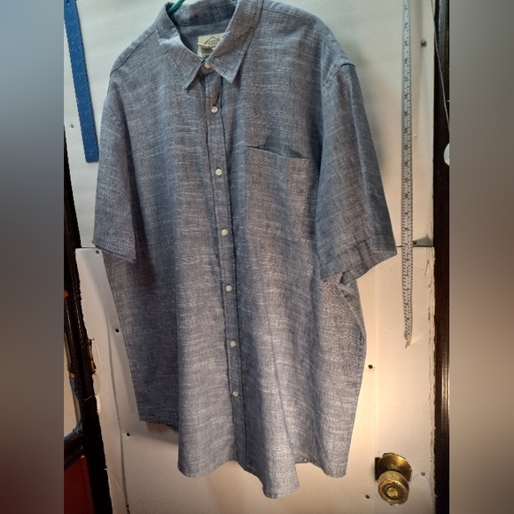 St. John’s Bay 30% Linen Classic Fit XXL Blue Business Casual Shirt Office Event - Picture 13 of 15